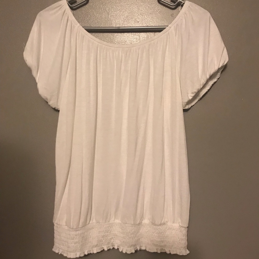White off shoulder top